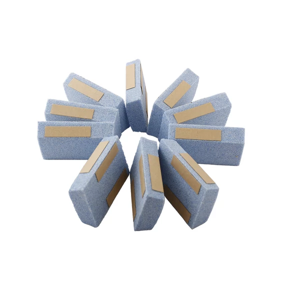 Set de iatră de rectificat segmente 10 buc, Pentru cap cilindru din aluminiu + precameră din oțel 100×57/65×25 mm