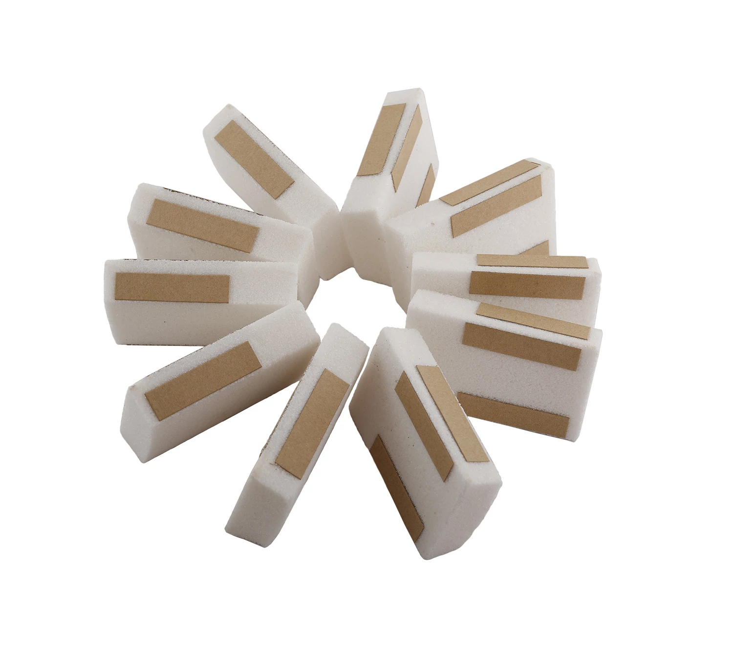Set de iatră de rectificat segmente 10 buc, Pentru cap cilindru din aluminiu + precameră din oțel 100×57/65×25